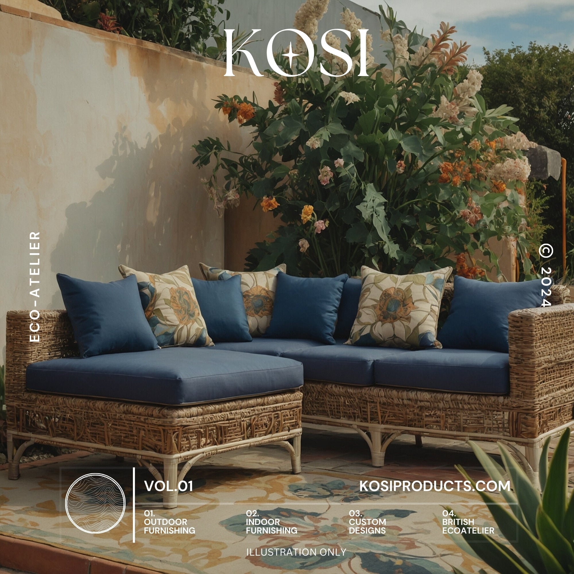 14 Piece Outdoor Replacement Cushions For Patio Furniture Kosiproducts Replacement Rattan Cushions Water Resistant For Outdoor Patio Garden Seating [Turquoise, Cushion Only 52x40 Outdoor Sectional