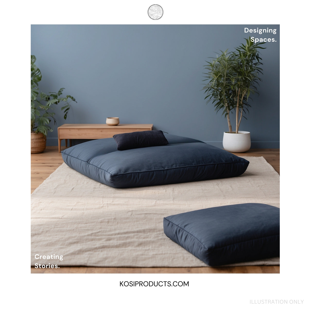 Floor Cushions Square, Plush Velvet Cushions, Floor Pillows