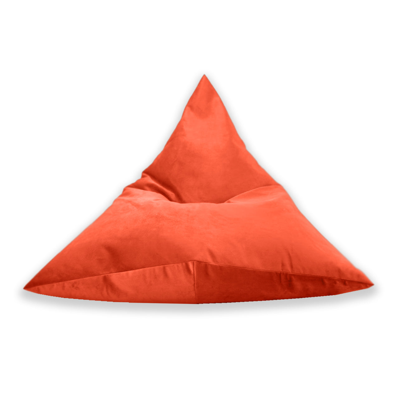 Tri Bean Bag, Plush Velvet Chair, Beanbag Seat
